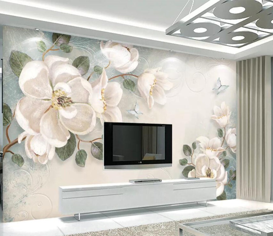 3D Blooming Flower WG743 Wall Murals