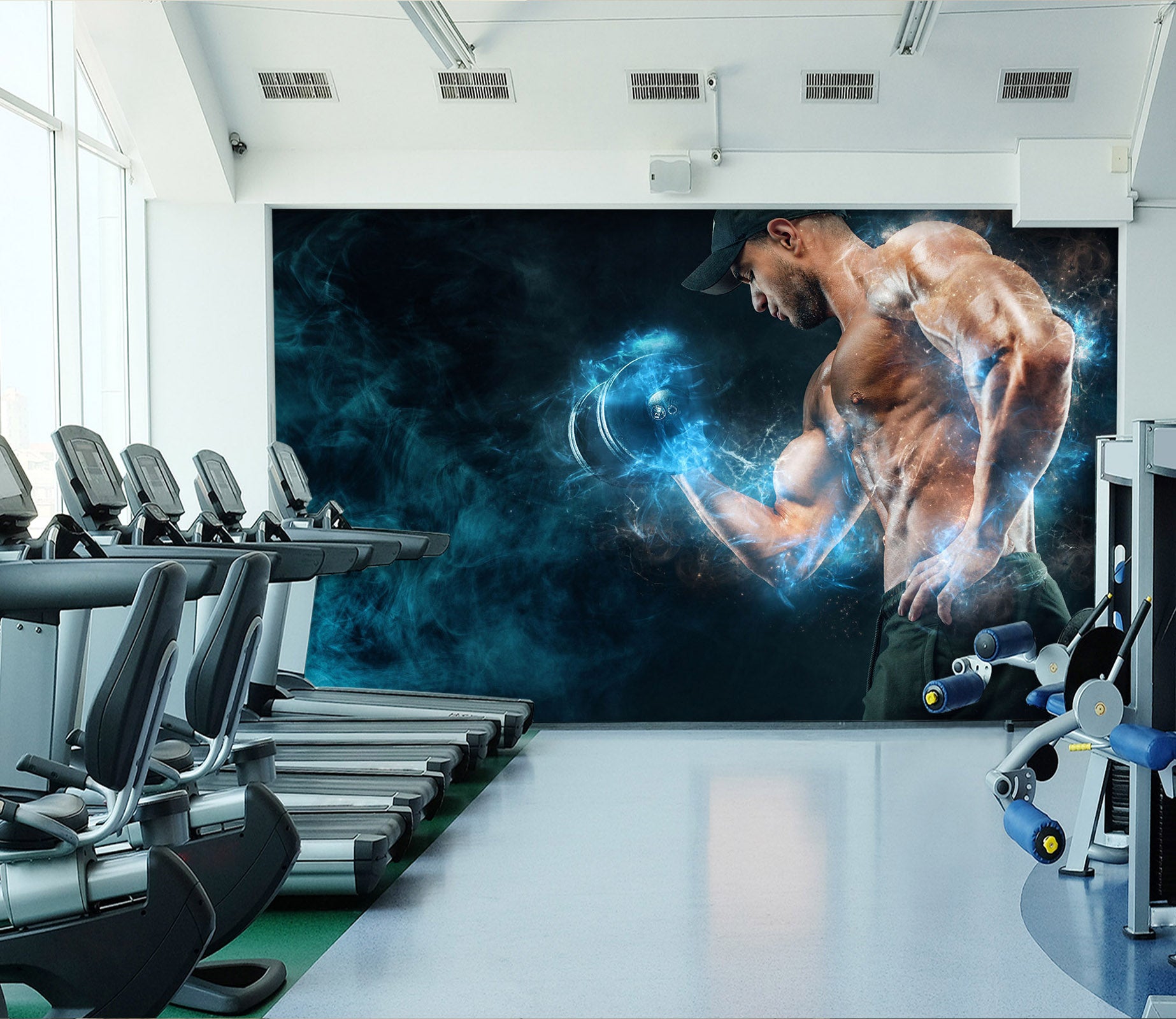 3D Boxing Fire 306 Wall Murals