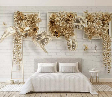 3D Jewelry Flower WC1603 Wall Murals