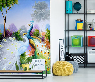 3D Color Peacock 2098 Wall Murals