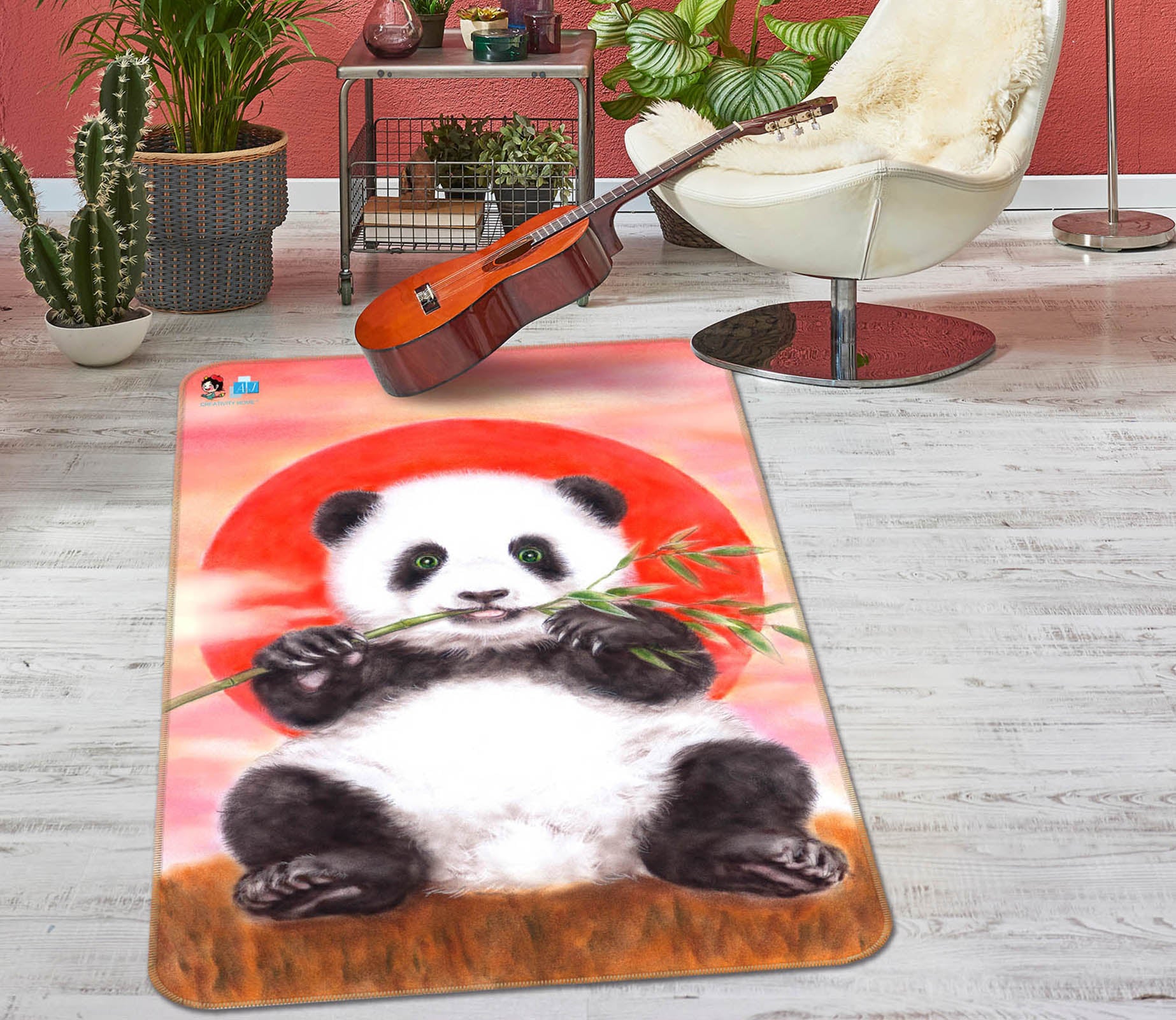 3D Sun Panda 5689 Kayomi Harai Rug Non Slip Rug Mat