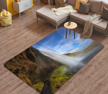 3D Forest Waterfall 1111 Marco Carmassi Rug Non Slip Rug Mat