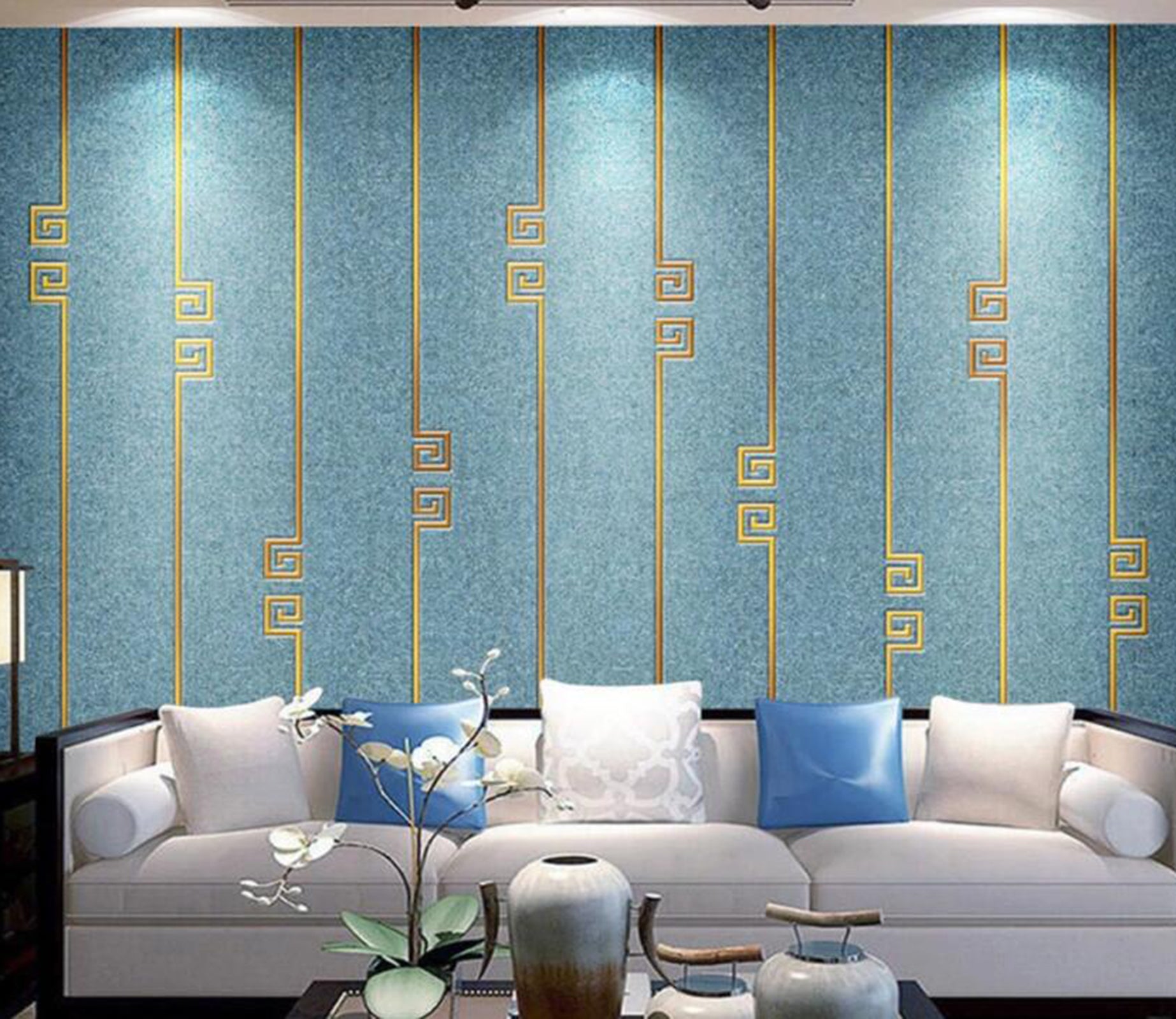 3D Golden Lines WC30 Wall Murals Wallpaper AJ Wallpaper 2 