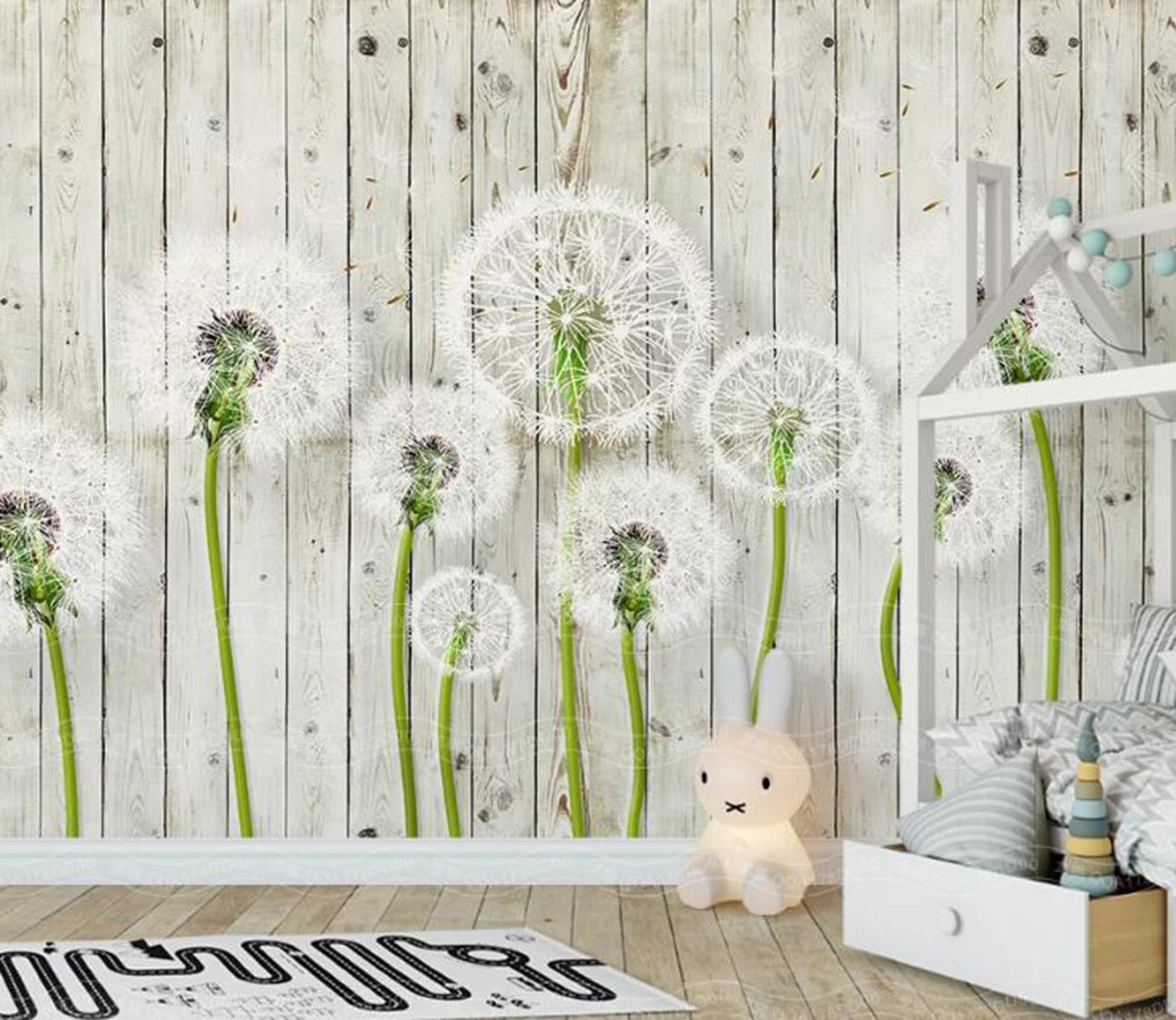 3D White Daisies WC73 Wall Murals Wallpaper AJ Wallpaper 2 