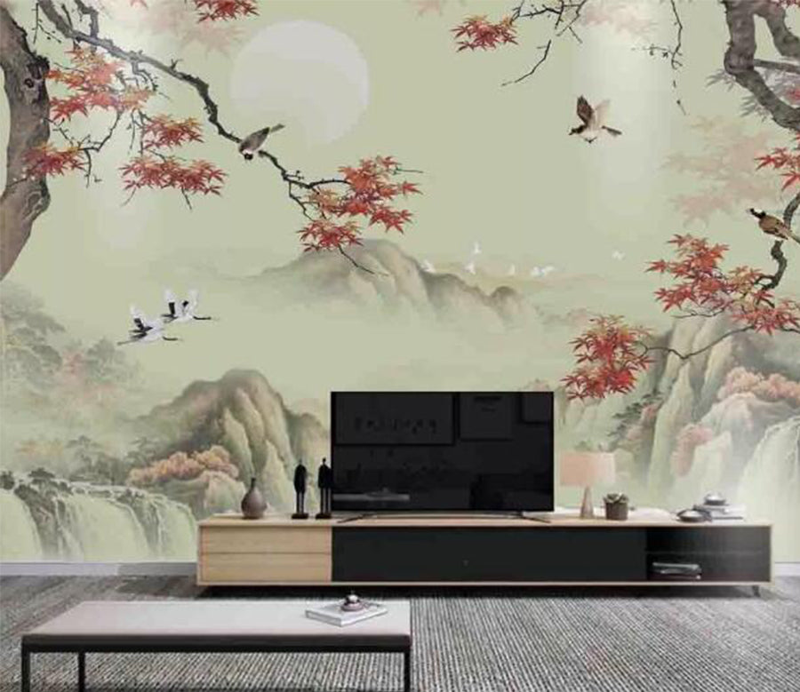 3D Mountain Flower WC1500 Wall Murals