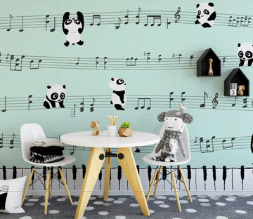 3D Panda Notes WC801 Wall Murals