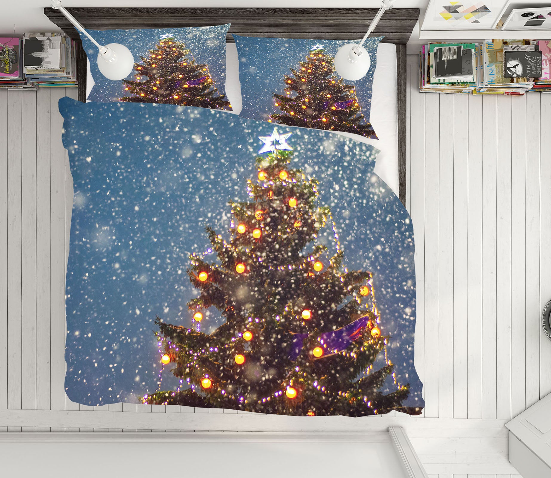 3D Tree 53023 Christmas Quilt Duvet Cover Xmas Bed Pillowcases