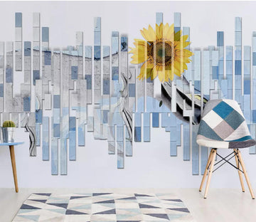 3D Sunflower Cube WC725 Wall Murals