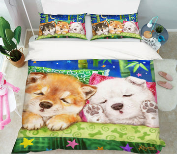 3D Lovely Dog 5852 Kayomi Harai Bedding Bed Pillowcases Quilt Cover Duvet Cover