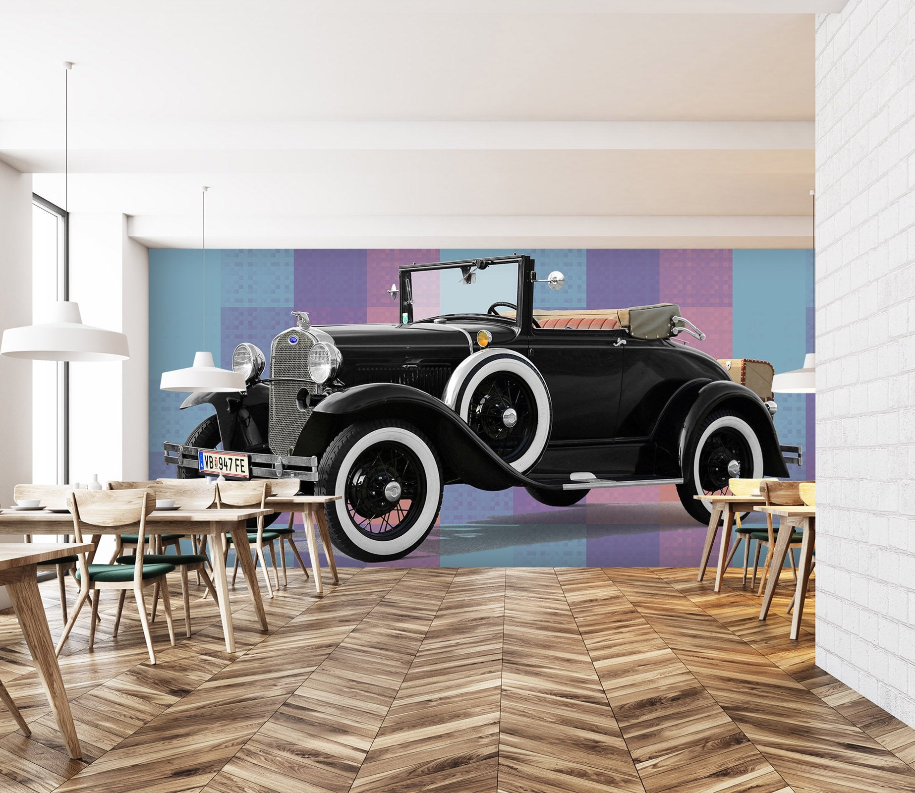 3D Ford 985 Vehicle Wall Murals Wallpaper AJ Wallpaper 2 