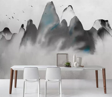 3D Black Mountain Peak WC1148 Wall Murals