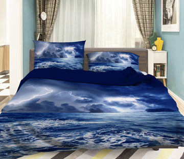 3D Lightning Sea 057 Bed Pillowcases Quilt