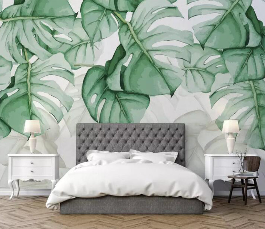 3D Green Leaf WG780 Wall Murals