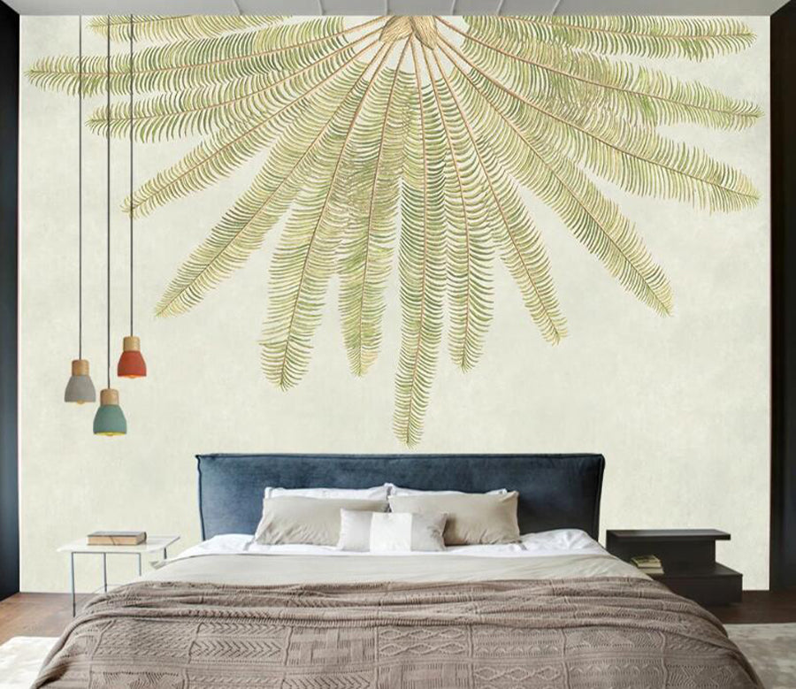 3D Long Leaves WC2236 Wall Murals