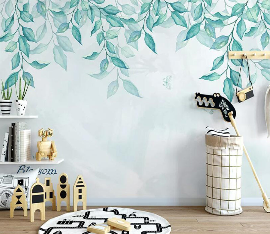 3D Willow Leaves WC2181 Wall Murals