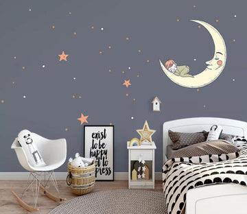 3D Moon Stars WC2212 Wall Murals