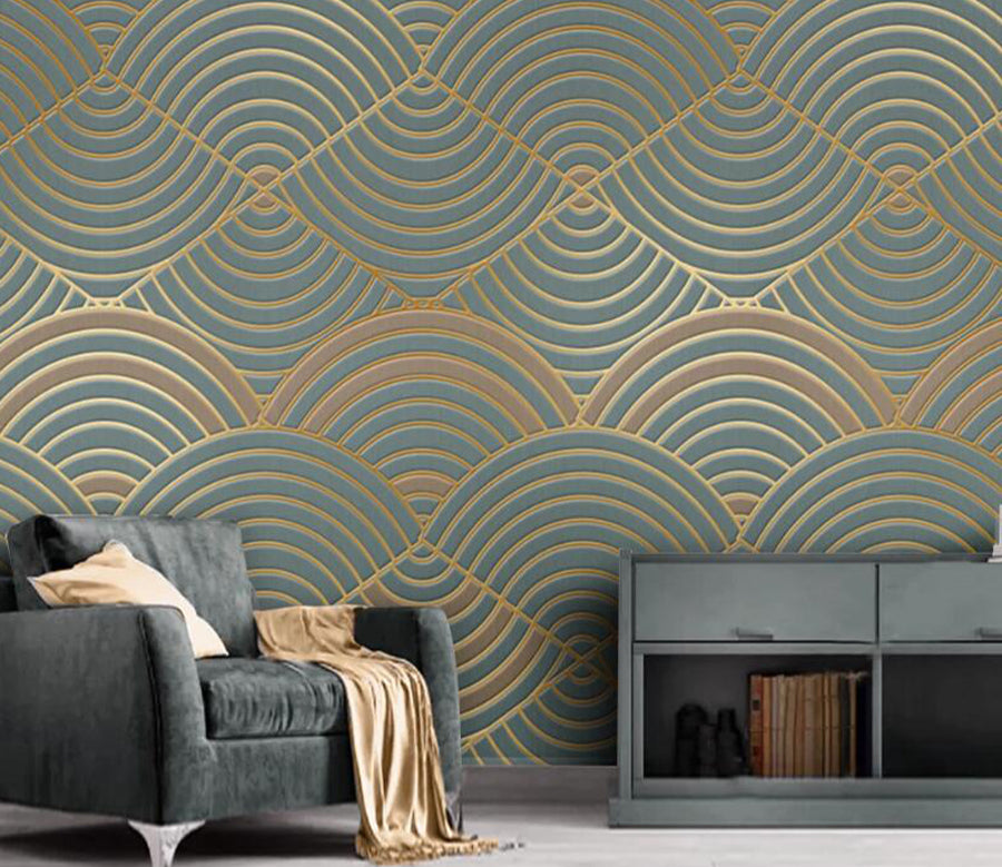 3D River Pattern WC2524 Wall Murals