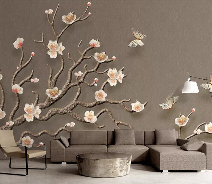 3D Plum Blossom WG705 Wall Murals