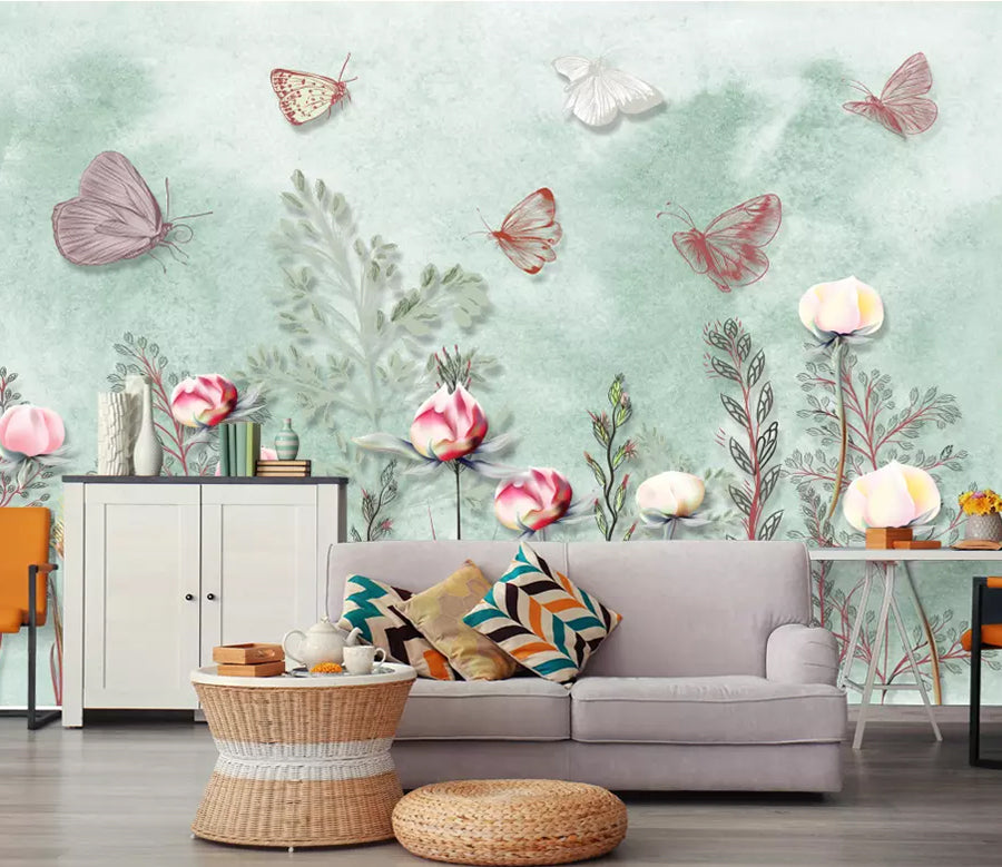 3D Butterfly Flying WG1197 Wall Murals