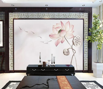 3D Lotus Goldfish WG1237 Wall Murals