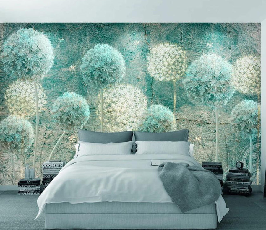 3D Green Violet WC1668 Wall Murals