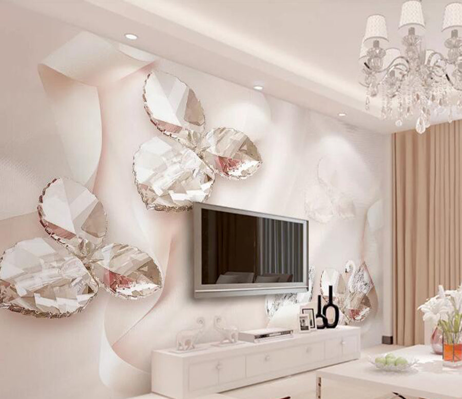 3D Diamond Swan WG623 Wall Murals