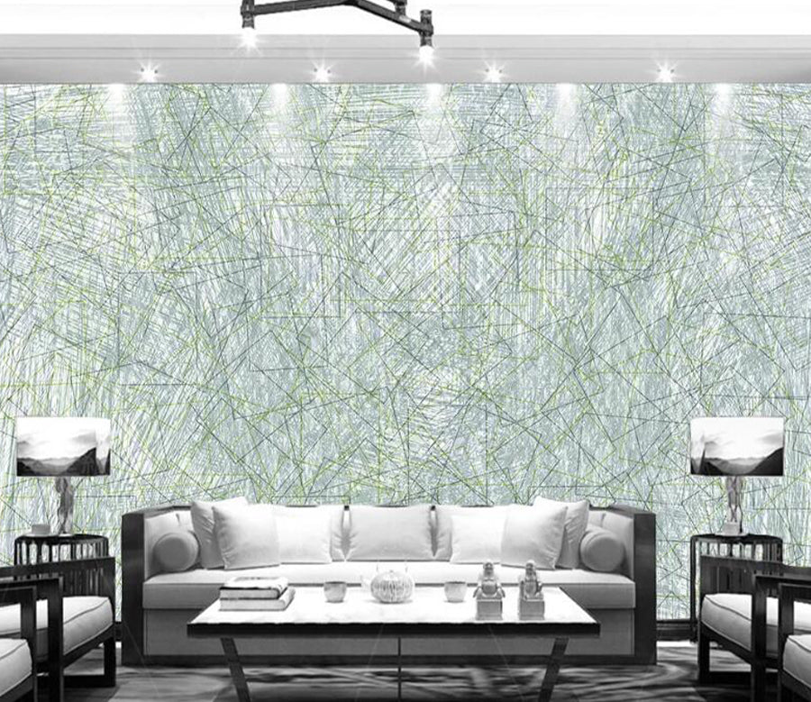 3D Green Line WC2555 Wall Murals