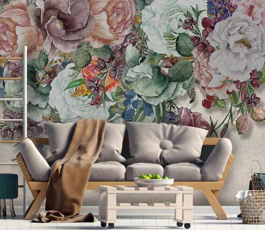 3D Grape Flower WG1064 Wall Murals