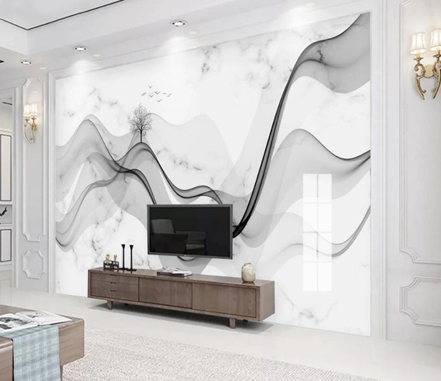 3D Marble Tree WC2677 Wall Murals