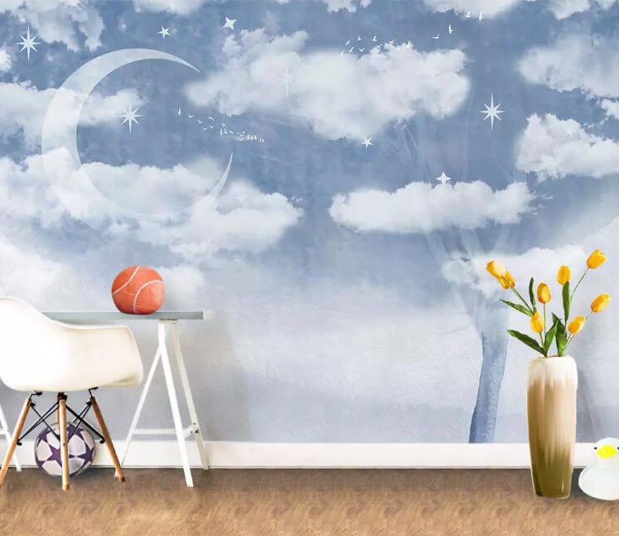 3D Moon Cloud WG865 Wall Murals