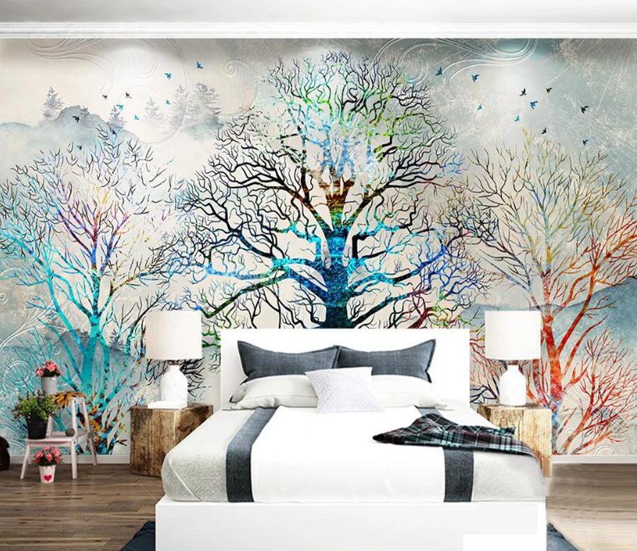 3D Color Tree WC1599 Wall Murals