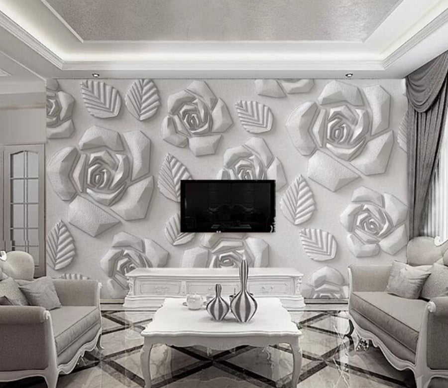 3D Carving Flower WG532 Wall Murals