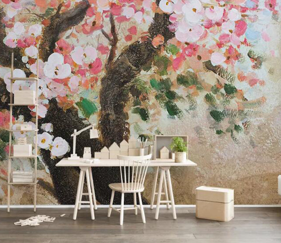 3D Tree Flower WG676 Wall Murals