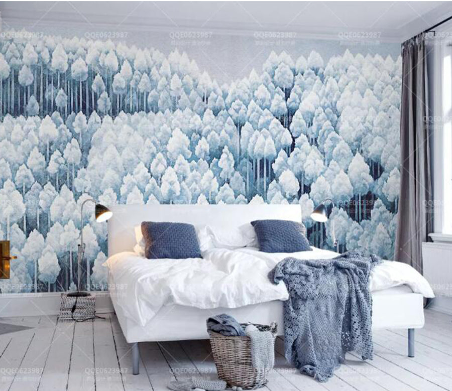 3D Woods Watercolor WG702 Wall Murals