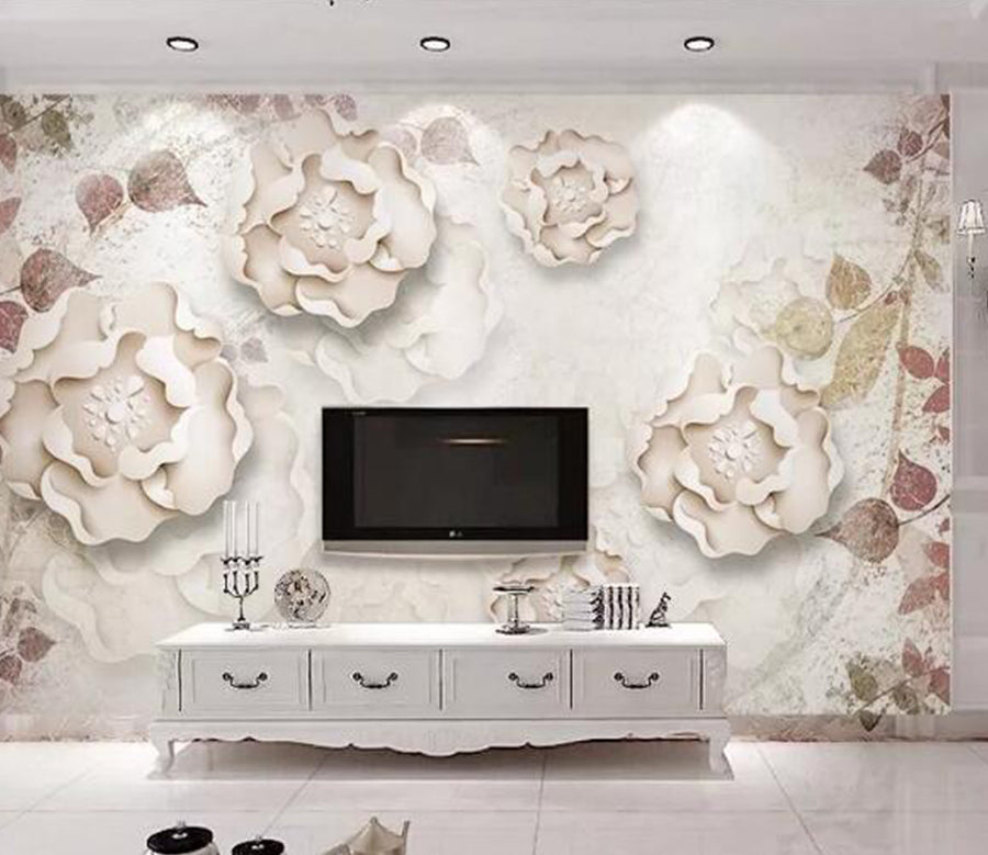 3D Flower Leaf WG535 Wall Murals