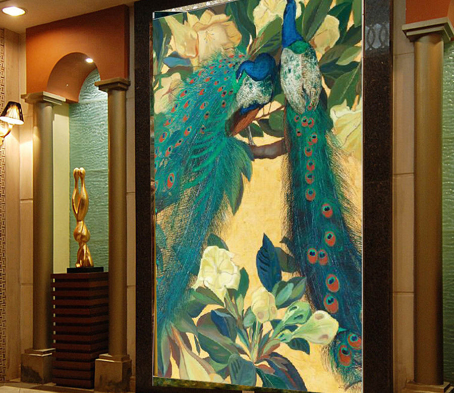 3D Green Peacock WG097 Wall Murals