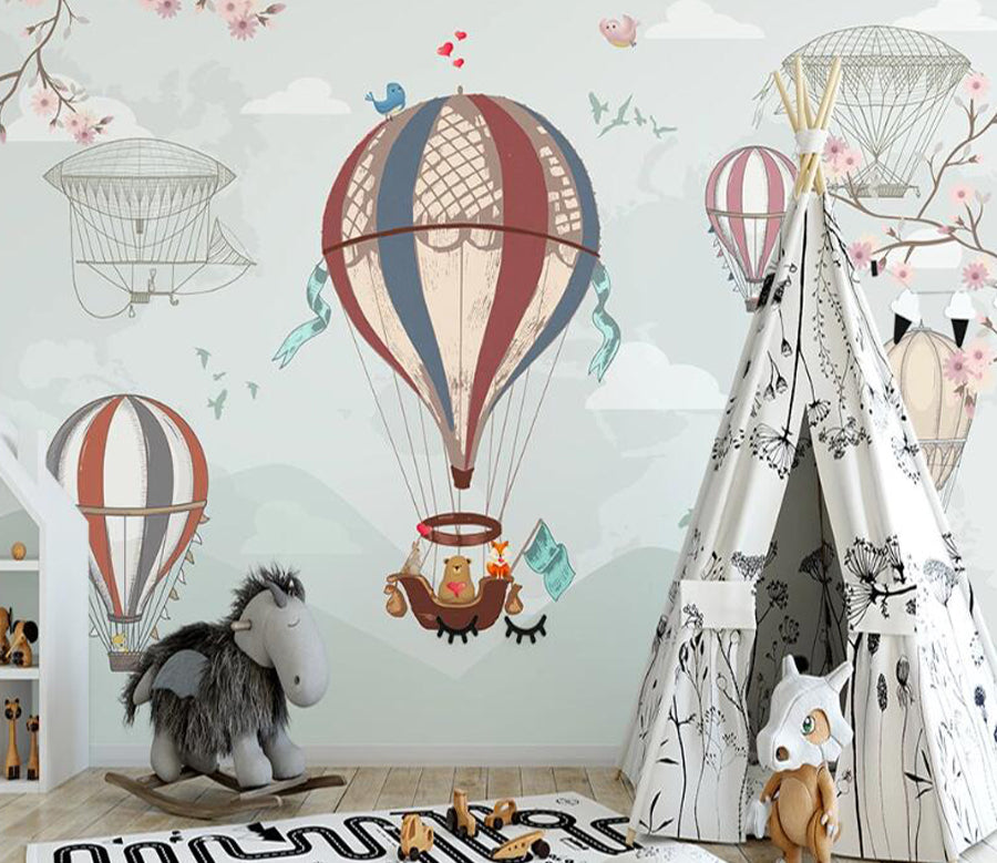 3D Hot Air Balloon WC2627 Wall Murals