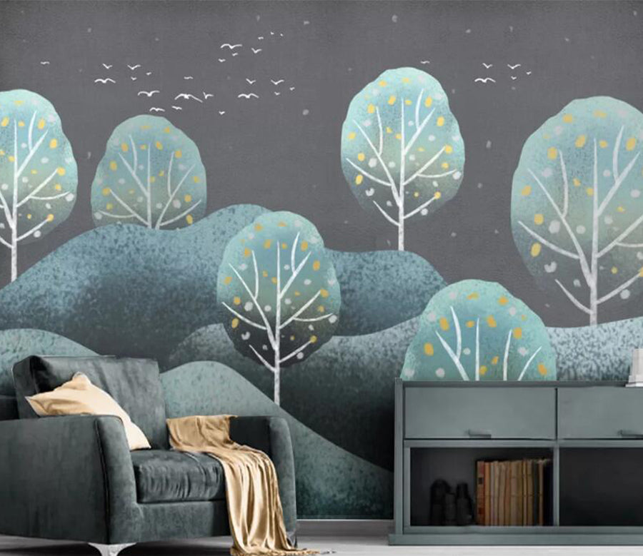 3D Cartoon Tree WC2421 Wall Murals