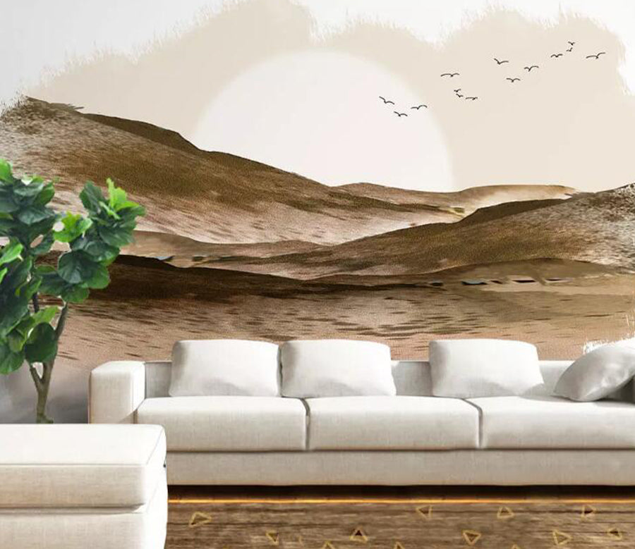 3D Sun Land Bird WG1012 Wall Murals