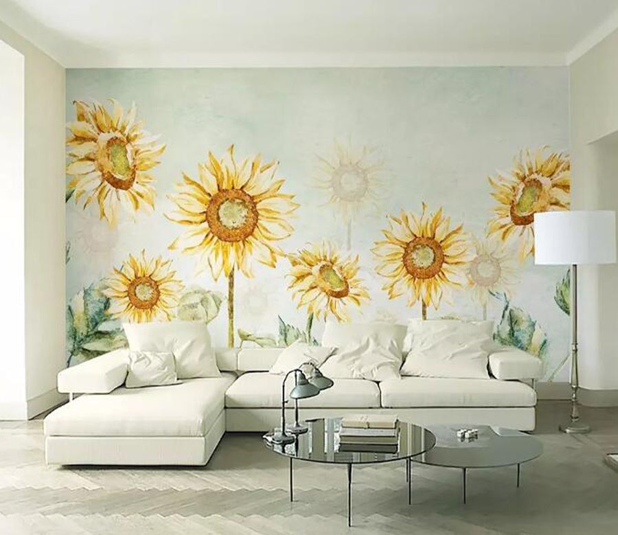 3D Drawing Sunflower WG511 Wall Murals