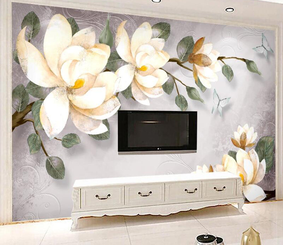 3D Painted Flower WC1570 Wall Murals