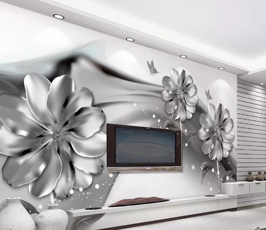 3D Butterfly Flower WG546 Wall Murals