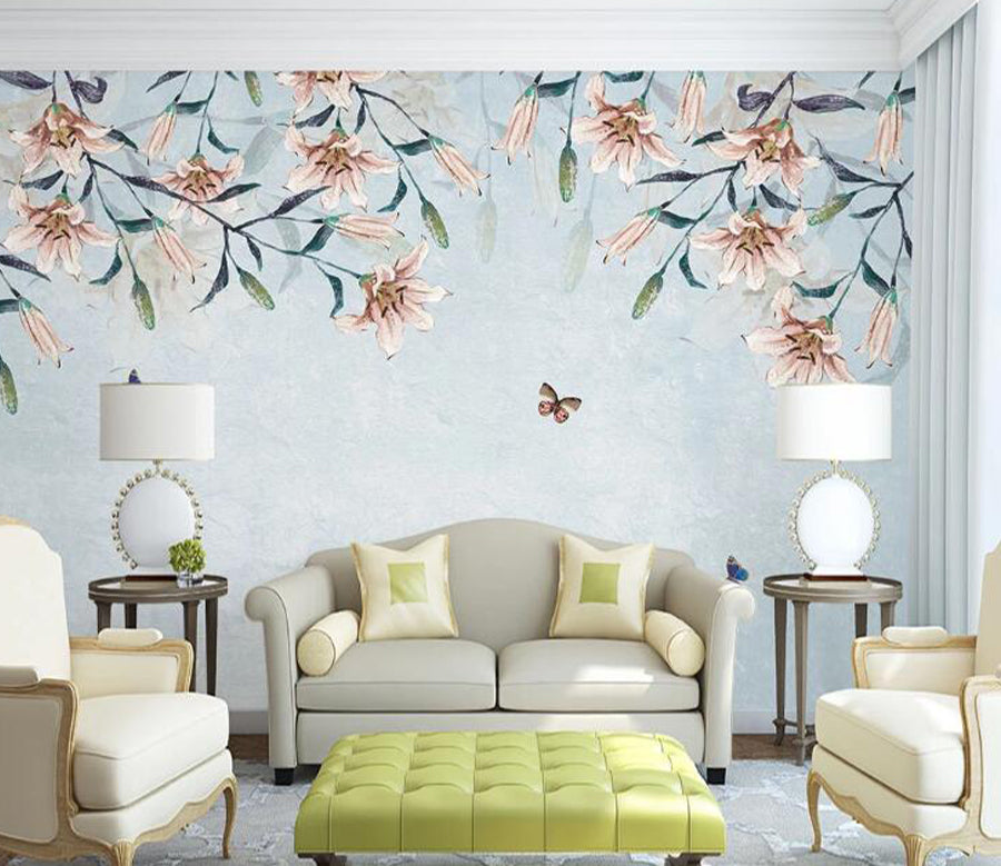 3D Blooming Lily WC1659 Wall Murals