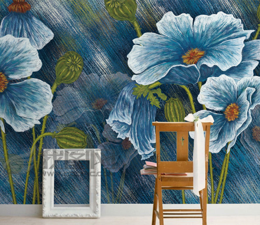 3D Painted Flower WG288 Wall Murals