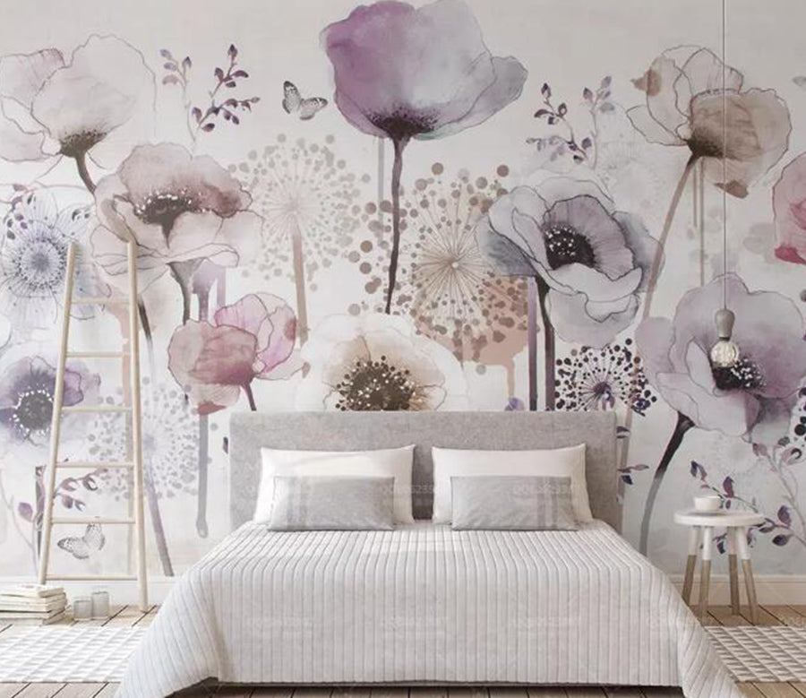 3D Colored Flower WG625 Wall Murals