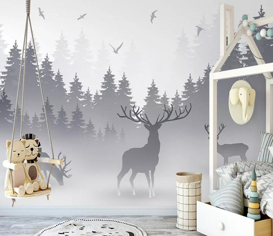 3D Forest Eagle WC2550 Wall Murals