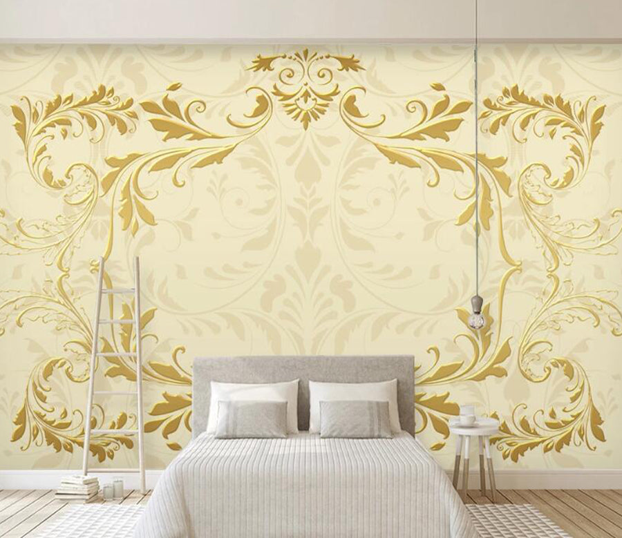 3D Pattern Leaves WC1341 Wall Murals