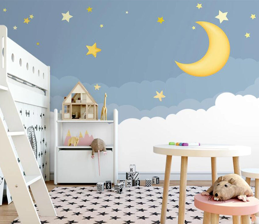 3D Star Moon WG1128 Wall Murals