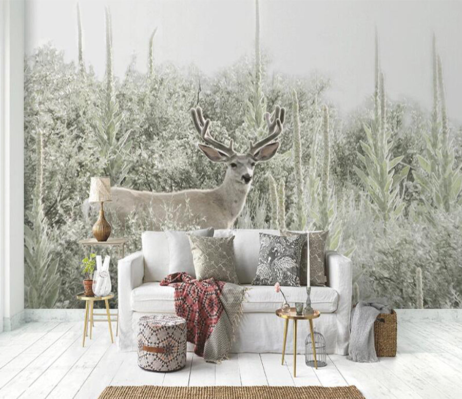 3D Deer Forest WC1720 Wall Murals