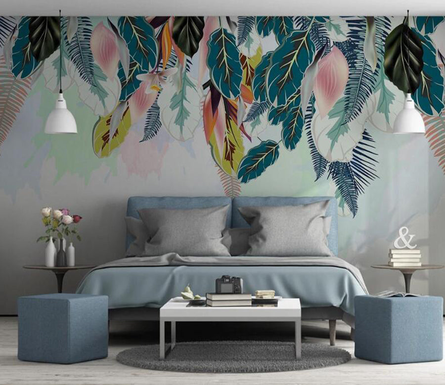 3D Leaf Lily WC1764 Wall Murals